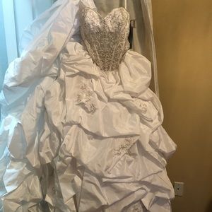 Bridal gown bridesmaids and flower girl dresses